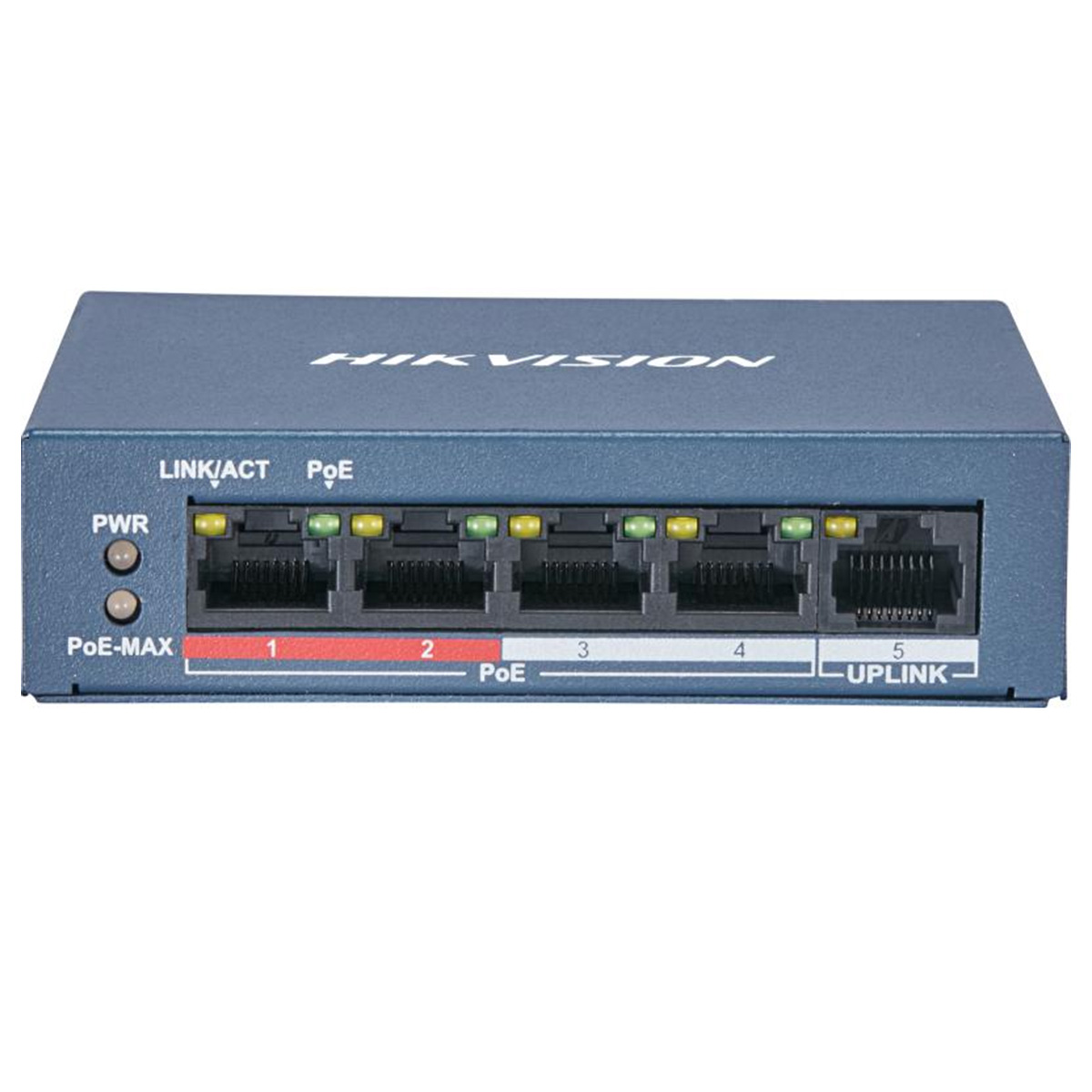 Hikvision 4 Port Fast Ethernet Unmanaged POE Switch – DS-3E0105P-E/M(B)