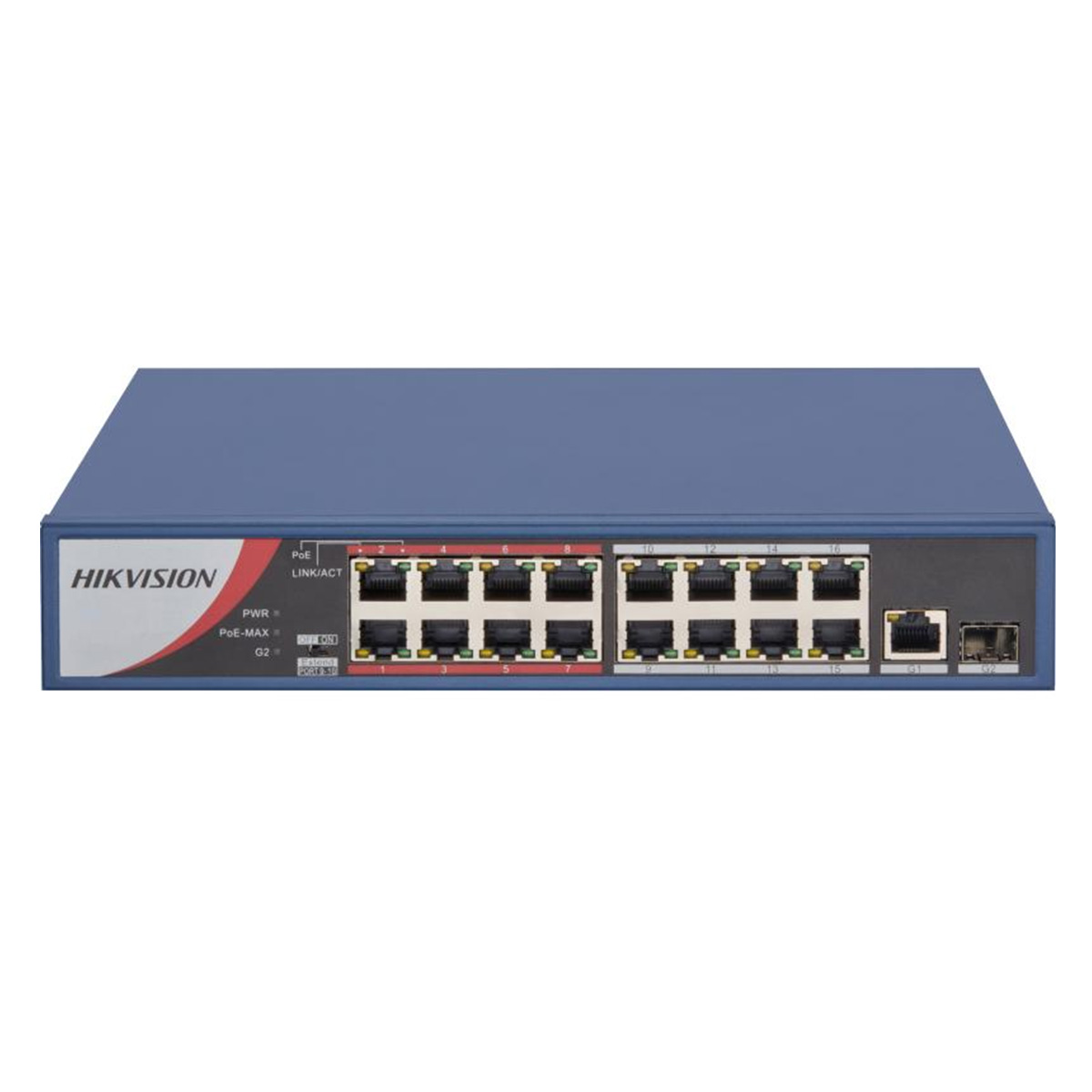 Hikvision 16 Port Fast Ethernet Unmanaged POE Switch – DS-3E0318P-E/M(B)