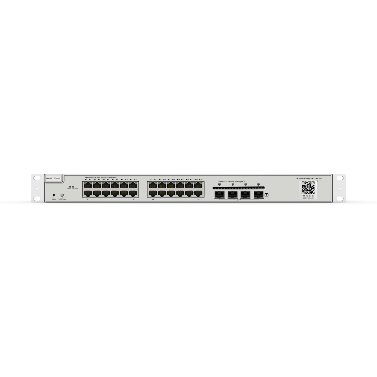 Ruijie 24-Port Gigabit Layer 2 Cloud Managed PoE Switch, 4 * 10G Uplink – RG-NBS3200-24GT4XS-P