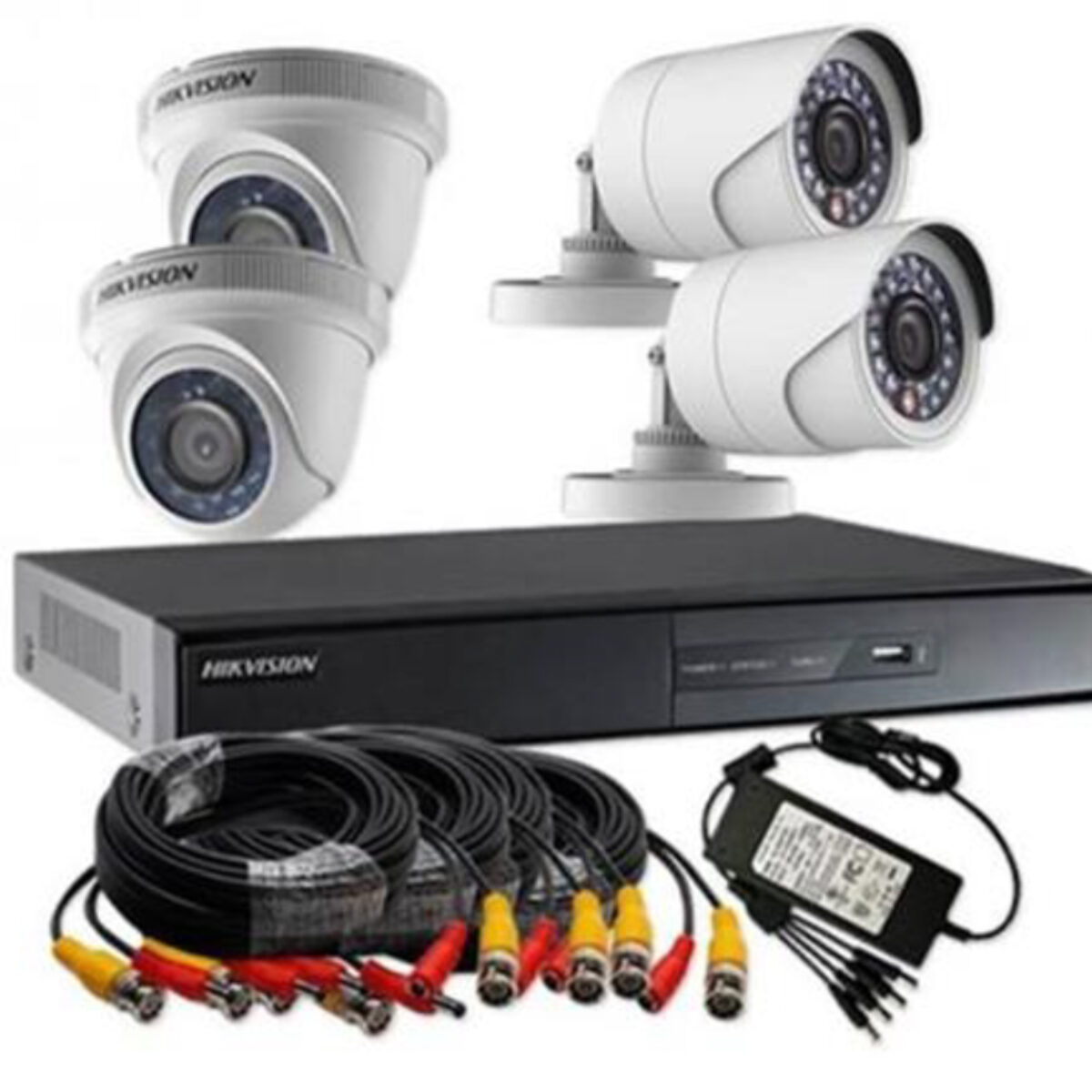 Hikvision Analog Kit 4-channel 1080p Lite 1U H.265 eSSD DVR – S-J142I(STD)_E04HGHI-B+2+2CAM_Africa