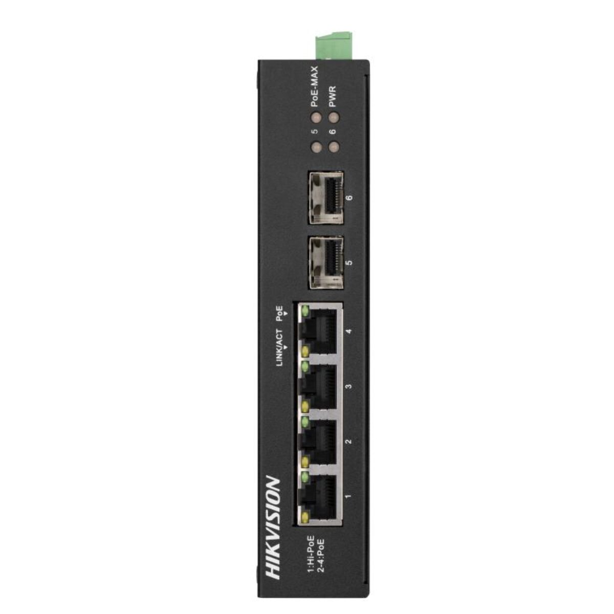 Hikvision 4 Port Gigabit Unmanaged Harsh POE Switch – DS-3T0506HP-E/HS