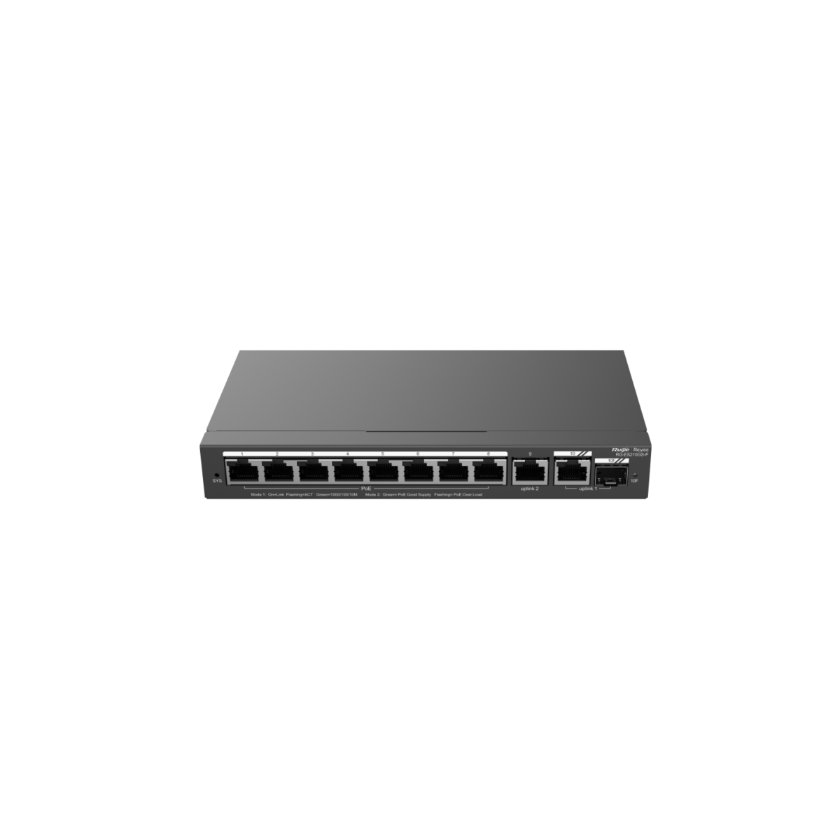 10-Port Gigabit Smart Cloud Managed PoE Switch – RG-ES210GS-P